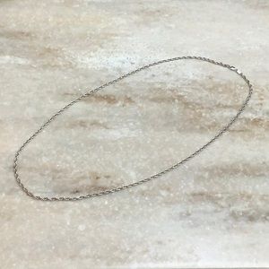 😍925 Italian Silver Twisted Rope Chain 24”😍NWOT